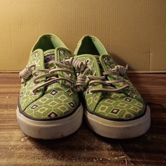 Sperry green blue seacoast sz 6 - Picture 2 of 7